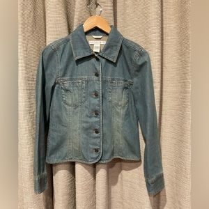 Geoffrey Beene Stretch Denium Jacket Distressed Wash, Size 4